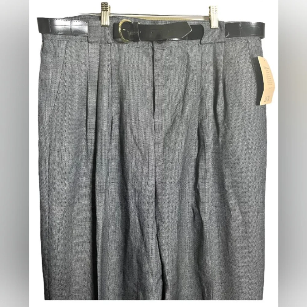 Black & White Plus Perferred Pinstripe Belted Trousers - Picture 3 of 6